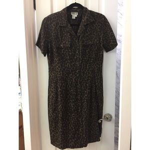 100% Silk dress: brown